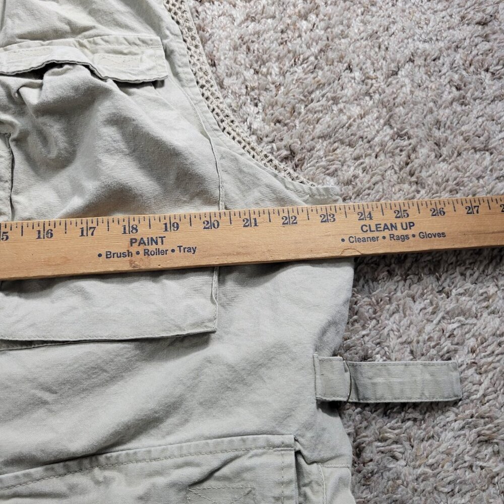 Cabelas Vest Mens Large Fishing Utility Vented Hiking Outdoor Camping Zip - Picture 3 of 7